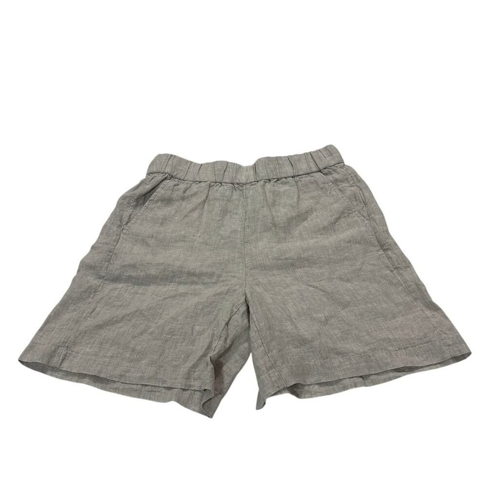 NWT J.Crew Womens XS 100% Linen Long Tropez Shorts Bermuda Lagenlook Minimalist - Picture 2 of 10